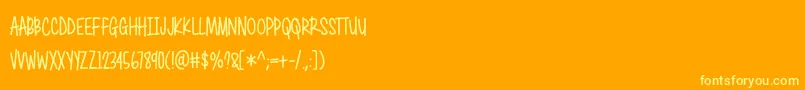 GenerallySpeaking Font – Yellow Fonts on Orange Background