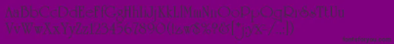 UniversityRomanPlain-Schriftart – Schwarze Schriften auf violettem Hintergrund