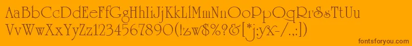 UniversityRomanPlain Font – Brown Fonts on Orange Background