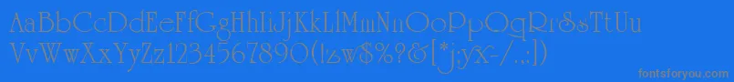 More about UniversityRomanPlain Font UniversityRomanPlain Font – Gray Fonts on Blue Background