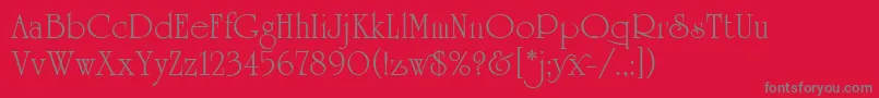 UniversityRomanPlain Font – Gray Fonts on Red Background