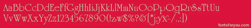 UniversityRomanPlain Font – Green Fonts on Red Background