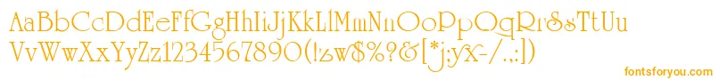 UniversityRomanPlain Font – Orange Fonts on White Background