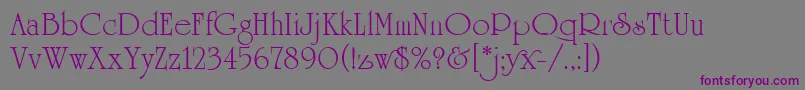 UniversityRomanPlain Font – Purple Fonts on Gray Background