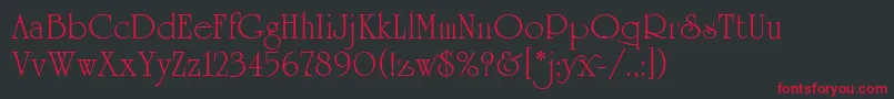 UniversityRomanPlain Font – Red Fonts on Black Background