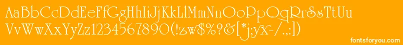 UniversityRomanPlain Font – White Fonts on Orange Background