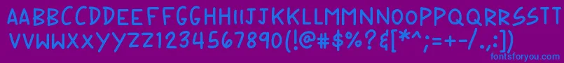Шрифт K26speechbubble – синие шрифты на фиолетовом фоне