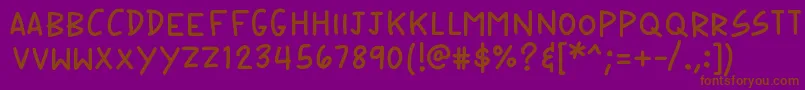 Подробнее о шрифте K26speechbubble Шрифт K26speechbubble – коричневые шрифты на фиолетовом фоне