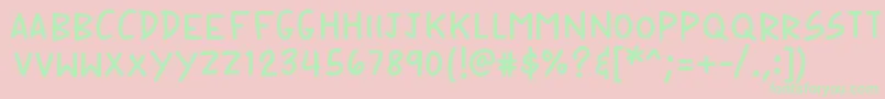 K26speechbubble Font – Green Fonts on Pink Background