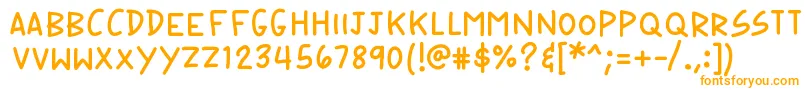 K26speechbubble Font – Orange Fonts on White Background