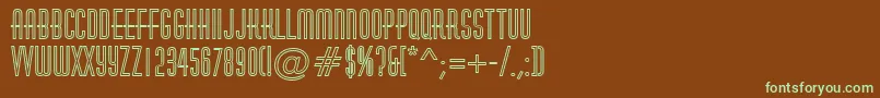 HuxleyotlRegular Font – Green Fonts on Brown Background