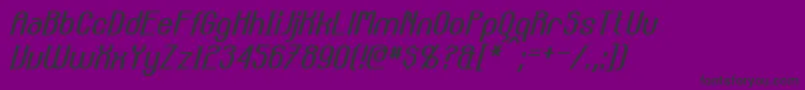 CarltonItalic-Schriftart – Schwarze Schriften auf violettem Hintergrund