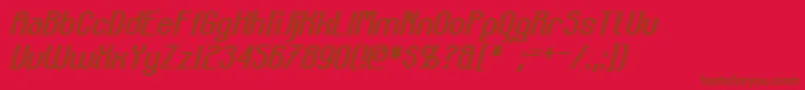 CarltonItalic Font – Brown Fonts on Red Background