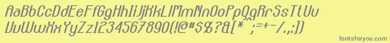 CarltonItalic Font – Gray Fonts on Yellow Background