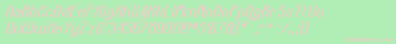 CarltonItalic Font – Pink Fonts on Green Background
