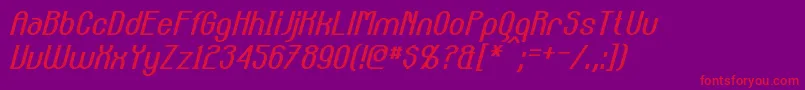 CarltonItalic Font – Red Fonts on Purple Background