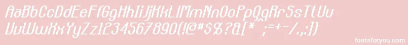 CarltonItalic Font – White Fonts on Pink Background