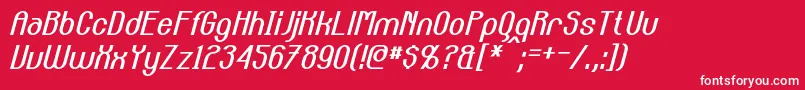 Шрифт CarltonItalic – белые шрифты на красном фоне