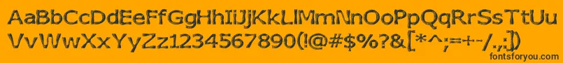 Heavy Font – Black Fonts on Orange Background