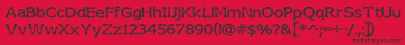Heavy-Schriftart – Schwarze Schriften auf rotem Hintergrund