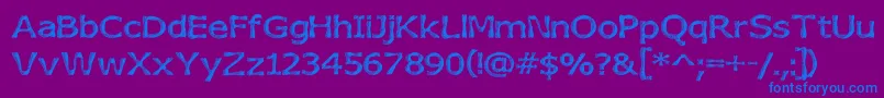 Heavy Font – Blue Fonts on Purple Background