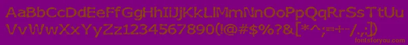 Heavy Font – Brown Fonts on Purple Background