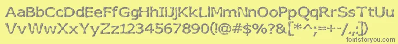 Heavy Font – Gray Fonts on Yellow Background