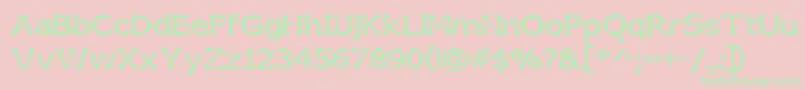 Heavy Font – Green Fonts on Pink Background