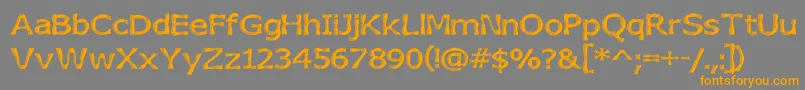 Heavy Font – Orange Fonts on Gray Background