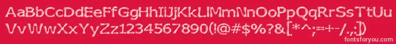 Heavy Font – Pink Fonts on Red Background