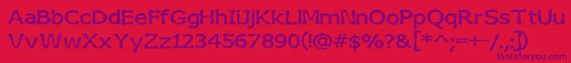 Heavy Font – Purple Fonts on Red Background