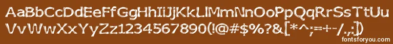 Heavy Font – White Fonts on Brown Background