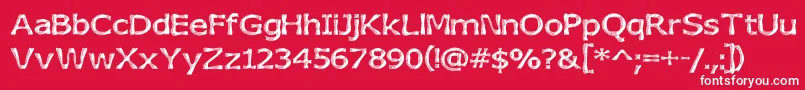 Heavy Font – White Fonts on Red Background