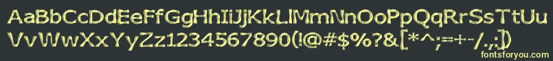 Heavy Font – Yellow Fonts on Black Background