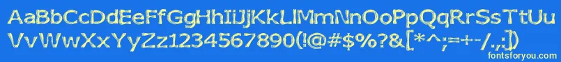 Heavy Font – Yellow Fonts on Blue Background