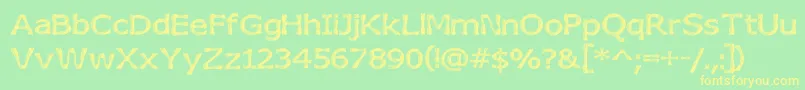 Heavy Font – Yellow Fonts on Green Background