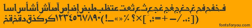 Шрифт Basratt – чёрные шрифты на оранжевом фоне