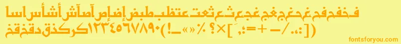 Basratt Font – Orange Fonts on Yellow Background