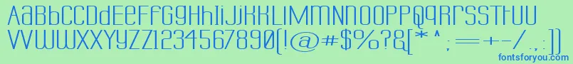 Labtusw Font – Blue Fonts on Green Background