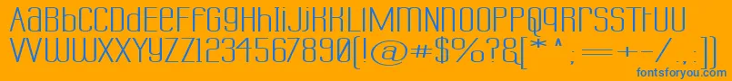 Labtusw Font – Blue Fonts on Orange Background