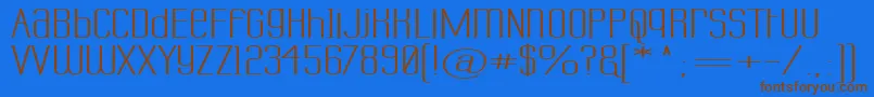 Labtusw Font – Brown Fonts on Blue Background