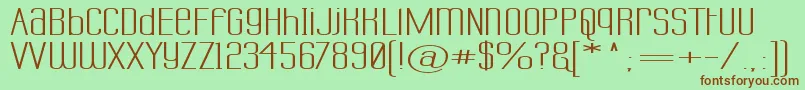 Labtusw Font – Brown Fonts on Green Background