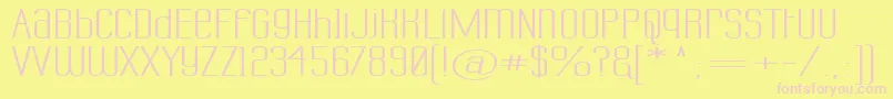 Labtusw Font – Pink Fonts on Yellow Background