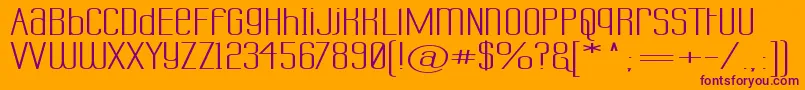 Labtusw Font – Purple Fonts on Orange Background