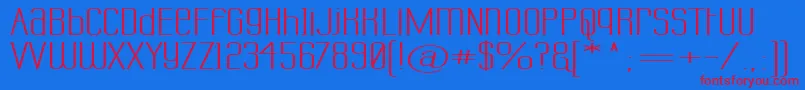 Labtusw Font – Red Fonts on Blue Background