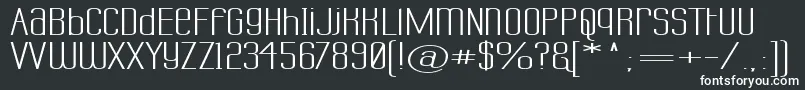 フォントLabtusw – 黒い背景に白い文字