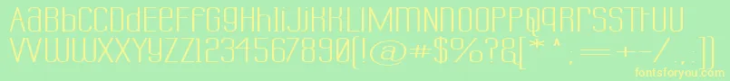 Labtusw Font – Yellow Fonts on Green Background