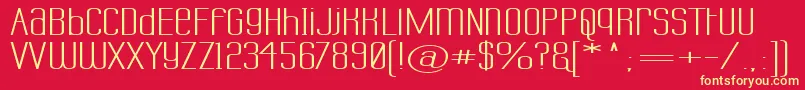 Labtusw Font – Yellow Fonts on Red Background