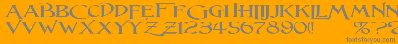 LightfootWideExpandedRegular Font – Gray Fonts on Orange Background