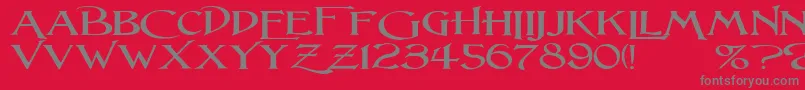 LightfootWideExpandedRegular Font – Gray Fonts on Red Background